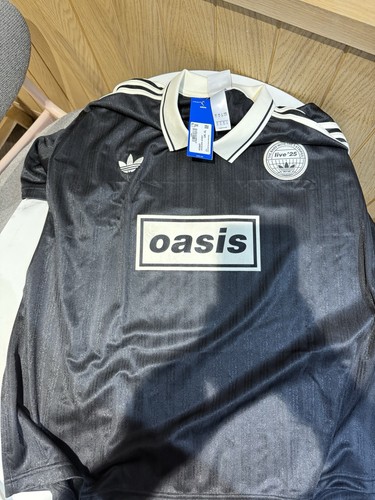 Oasis Adidas Tour Jacquard Trikot | Schwarz | Neu | Größe Extra Large XL | IN HAND