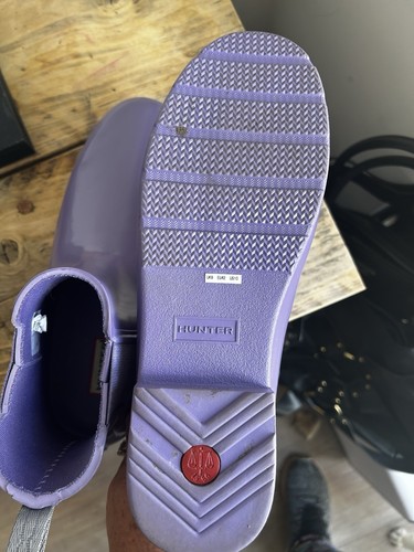 Ladies Hunter Lilac Wellie Ankle Boots UK Size 8 - Picture 4 of 6