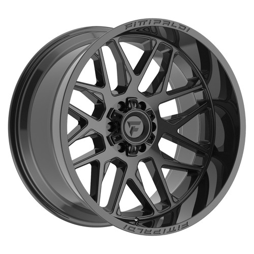 20" Fittipaldi Wheel FA19B  20x9 Gloss Black 8x170 18mm For Ford F250 F350 Rim - Picture 1 of 7