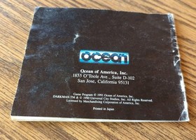 Original Vintage NES Nintendo Darkman Folleto de Instrucciones ¡SOLO!