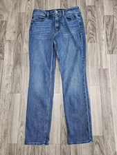 Old Navy Jeans Womens 4 Petite Blue High-Rise Straight Denim 5-Pocket Zip Fly