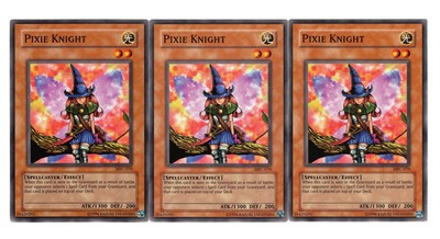 Yugioh- 3X Pixie Knight - Common - Unlimited - MFC-070 - Near Mint