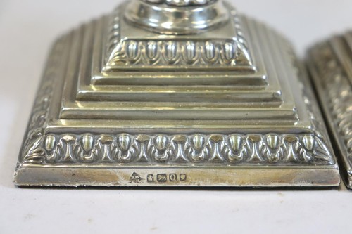 Paar Kerzenleuchter 925er Silber England um 1900 (HB860) - Bild 10 von 11