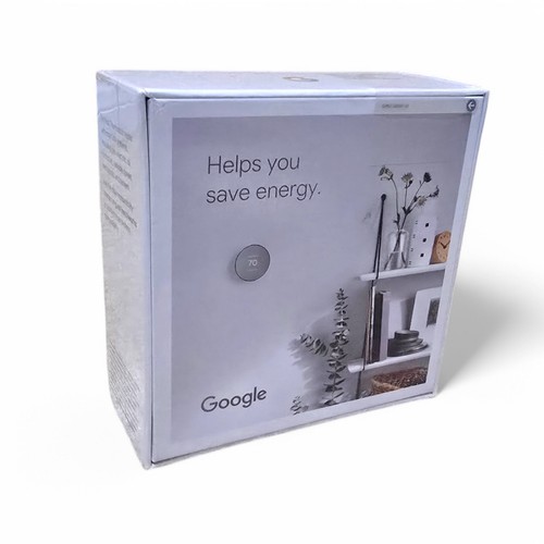 Google Nest Smart Programmable Thermostat Charcoal Color New Sealed Condition - Picture 2 of 3