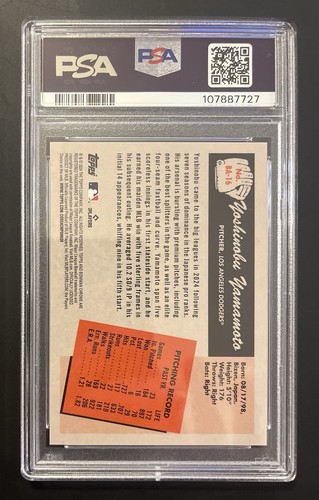 2024 Bowman's Best 1955 Bowman Anime Yoshinobu Yamamoto #BA-16 (RC) PSA 9 - Bild 2 von 2