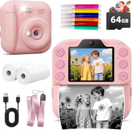 Tragbare Digitalkamera 64GB SD-Karte, Kinderspielzeug für 3-12 Jahre Mädchen Weihnachtsgeschenk - Bild 1 von 6