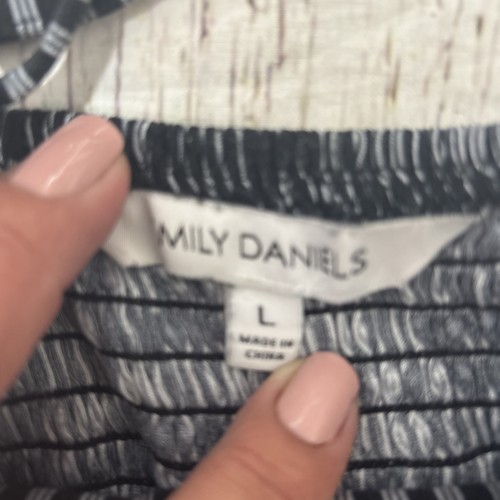Maxi Vestido Emily Daniels Sol Para Mujer Talla Grande Negro Blanco Rayas - Imagen 4 de 6