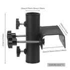 Parasol Holder with Adjustable Buckle Metal Flagpole Holder Clamp Up to CrsHD