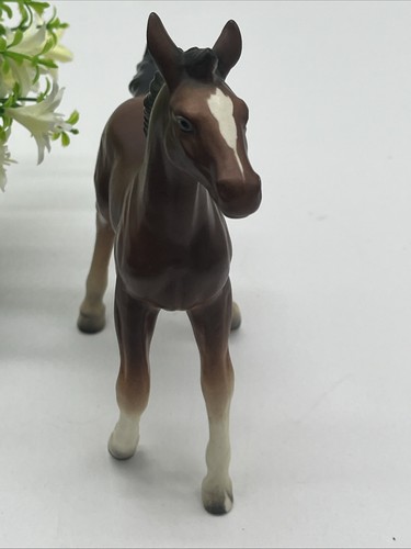 Napco Playful Colt Brown Black Mane White Socks Legs Figurine M450 6" Japan Vtg - Photo 5 sur 8