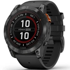 Garmin fenix 7X Pro Solar Edition 51mm GPS Smartwatch, Slate Gray with Black Ban