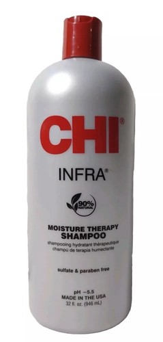 NUOVO CHI Infra Moisture Therapy Shampoo 32 oz Solfato Naturale Senza Parabeni - Foto 1 di 2