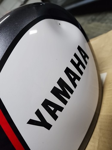 Yamaha OEM Fuel Tank Graymetallic 8 (DBNM8/0919) BP6-Y2410-00-04 New But Dented - Picture 12 of 22