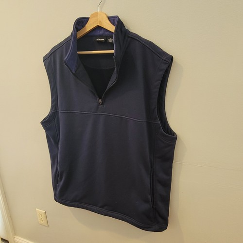 Ping Golf Vest Mens Size XL Navy Blue Quarter Zip Pullover Performance Pockets - Picture 3 of 7