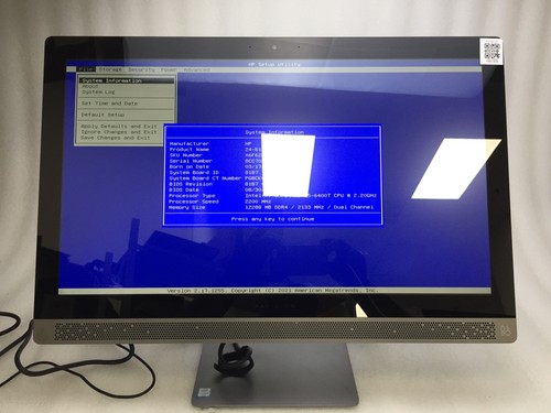 HP Pavilion AIO 24-b114 24" Core i5-6400T 2.2GHz 12GB RAM 2TB HDD NO OS Good - Afbeelding 3 van 7