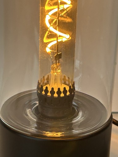 Lampada da tavolo Ikea Mackebo usata cilindro luce vetro - Foto 4 di 14