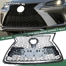 Front Grille Gloss Black Fit 2018-2021 Lexus NX300 NX300h F-Sport 53101-78130
