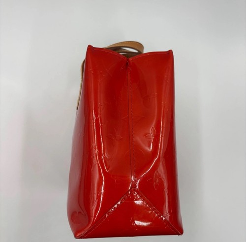 Louis Vuitton Reade PM Tote Hand Bag Red Patent Leather LV Auth - Picture 4 of 23