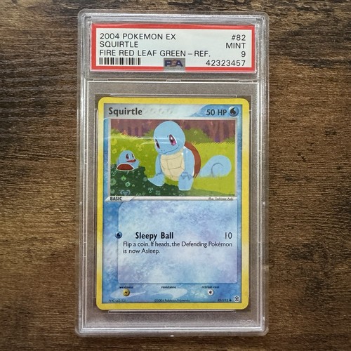 Squirtle 82/112 PSA 9 Mint Common Reverse Holo Pokemon Karte Feuerrot Blattgrün