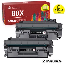 2x CF280X Toner Compatible for HP 80X Laserjet Pro 400 M401dn M401n M401a M401d