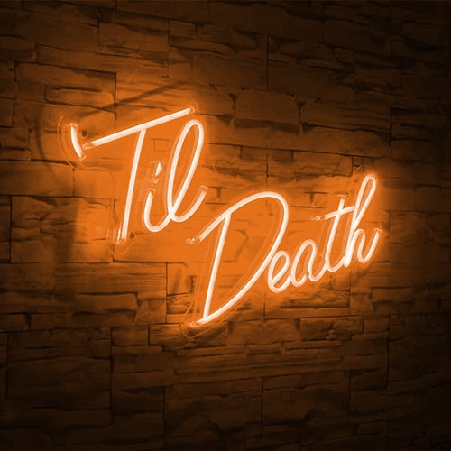 LED Til Death Neon Light Acrylic Neon Letter Sign Living Room Wall Hanging Gift - Picture 7 of 14