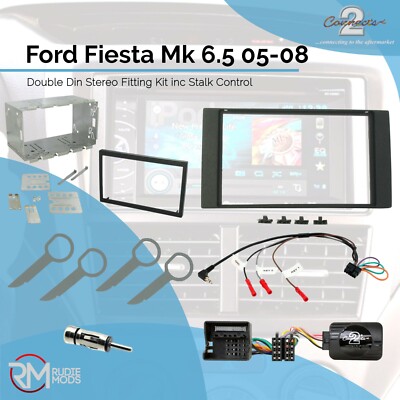 Ford fiesta Facelift Mk6.5 doble DIN STEREO Facia Kit de adaptador de tallo de montaje