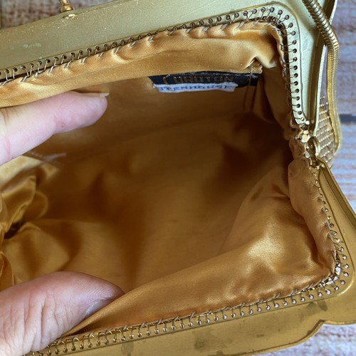 Oroton Gold Glo Mesh Purse w Strap ~ Original Purchase papers from 1968 ~Vintage - Picture 8 of 12