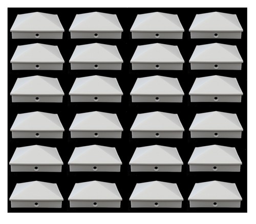 Weiße Kunststoff Pyramide Nominal 4x4 (3-5/8x3-5/8") Zaunkappe 16,20,24,32,54,80,100 Stück - Bild 22 von 25