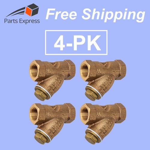 [4-PK] 1/2" Y STRAINER VALVE (BRONZE, 200 WSP) FOR HIGH PRESSURE STEAM, ASTM B62 - Picture 1 of 9