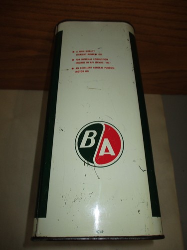 Vintage B/A (B-A) British American Oil Co AUTOLENE 2 Gallon Oil Can Tin BA EMPTY - Picture 13 of 15