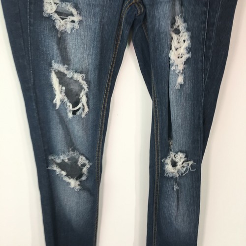 Forever 21 Womens Regular Mid Rise Skinny Blue Denim Jeans Size 25 258X32 - Picture 5 of 11