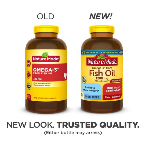 Nature Made Omega-3 from Fish Oil 720 mg Softgels, 290 Count for Heart Health..+ - Picture 2 of 9
