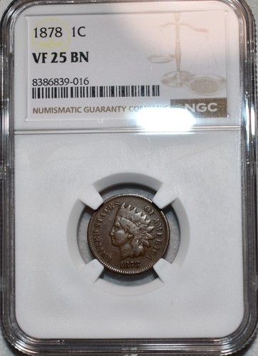 NGC ss-25 brandneu 1878 Indian Head Cent, attraktives, schokobraunes Exemplar.