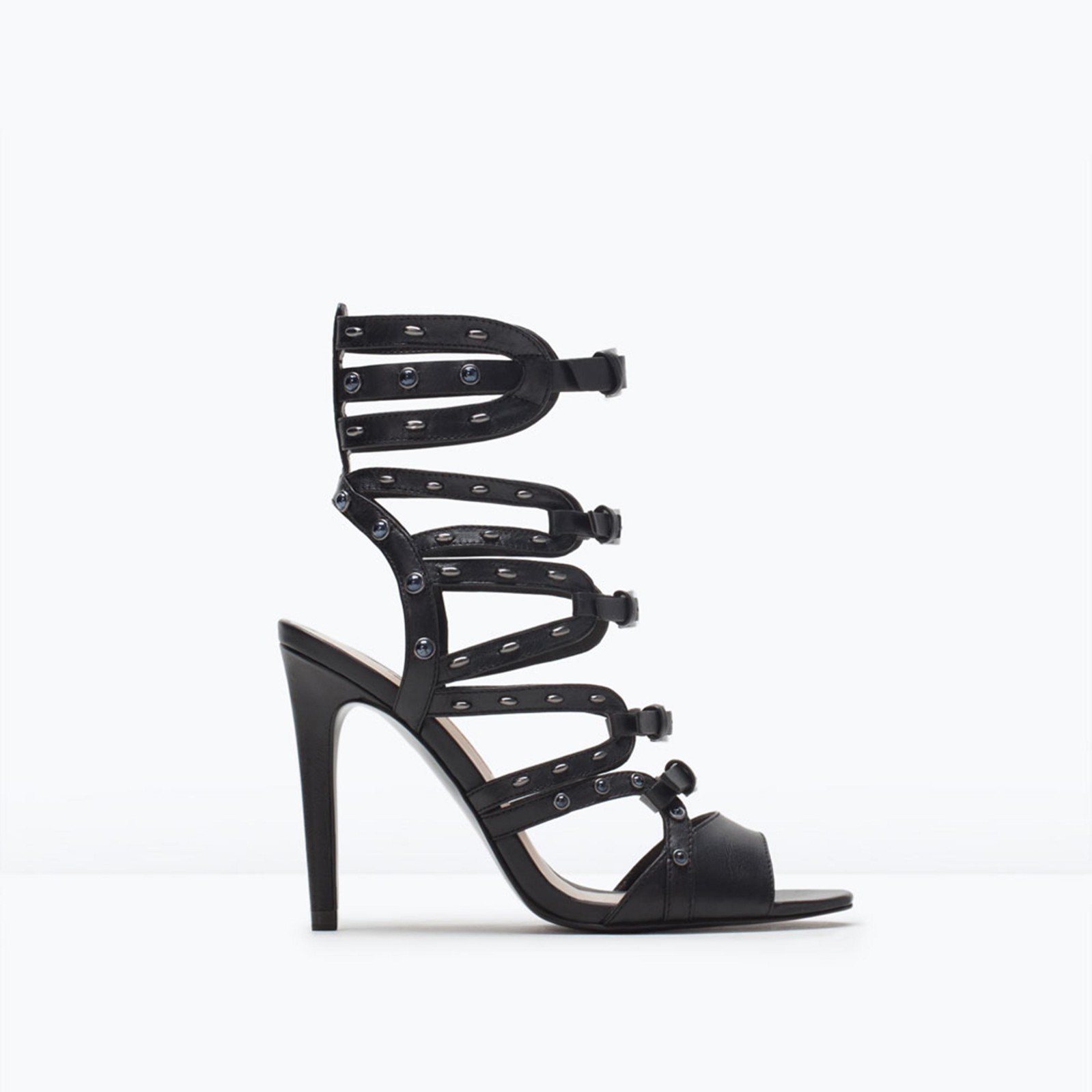 ZARA BLACK LEATHER GLADIATOR SANDALS STUDDED WRAPAROUND SHOES SHOES SHOES 5 UK 38 EU 7.5 US a6d704 ZARA BLACK LEATHER GLADIATOR SANDALS STUDDED WRAPAROUND SHOES SHOES SHOES 5 UK 38 EU 7.5 US a6d704
