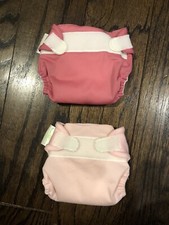 Set of 2 Bum Genius AIO All in One Cloth Diapers with cover size XS