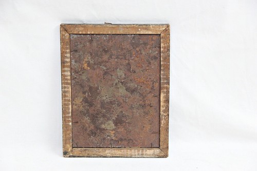 Impresión litográfica vintage de Lord Ganesha con elegante marco de madera pintado coleccionable - Imagen 9 de 18