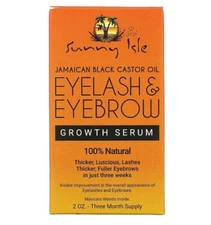 Sunny Isle Jamaican Black Castor Oil Eyebrow & Eyelash Growth Serum 2oz