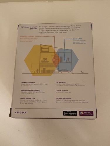 NETGEAR - AC750 Dual-Band Wi-Fi Range Extender - White EX6100-100NAS - Picture 6 of 8