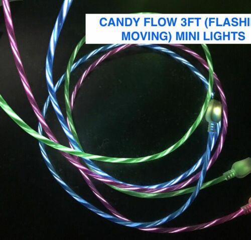 3FT MICRO TYPE-C REVERSIBLE FLOWING LIGHT-UP el flow glow LED USB charger cable - Picture 55 of 60
