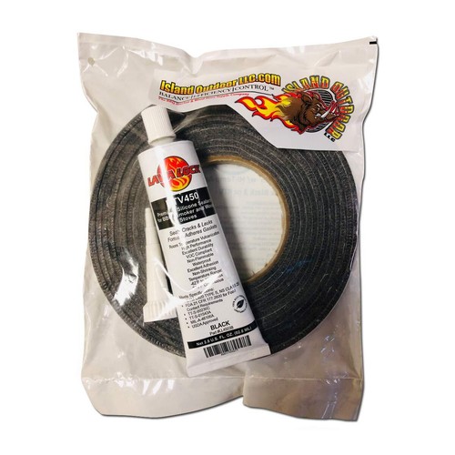 Self Stick Kit 1/2" X 1/8" Grey Bbq Smoker Gasket Black Rtv Grill Sealer Hi - Picture 8 of 9