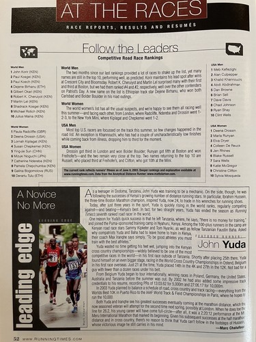 2003 Running Times Magazine September Boston Marathon, Kenenisa Bekele - Picture 18 of 24