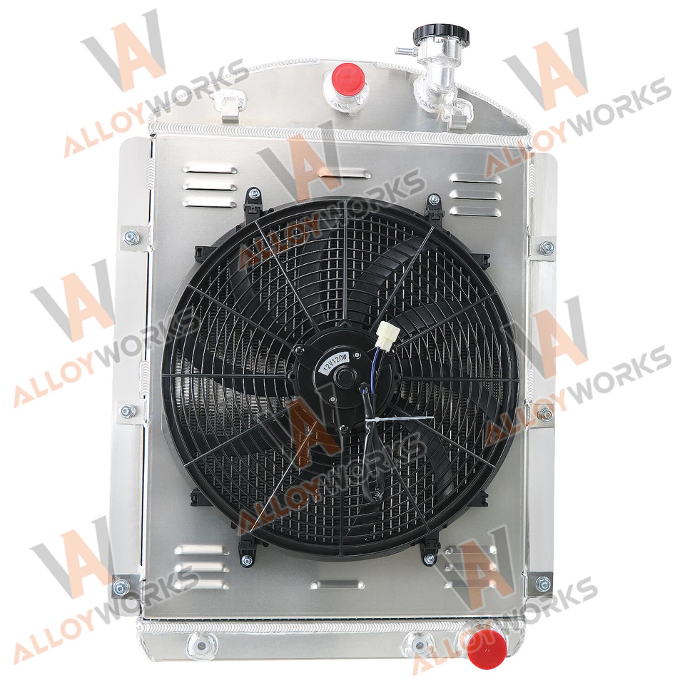 3 Row Radiator Shroud Fan For 1941-1946 Chevrolet Truck Pickup Small Block V8 Foto 2 de 4