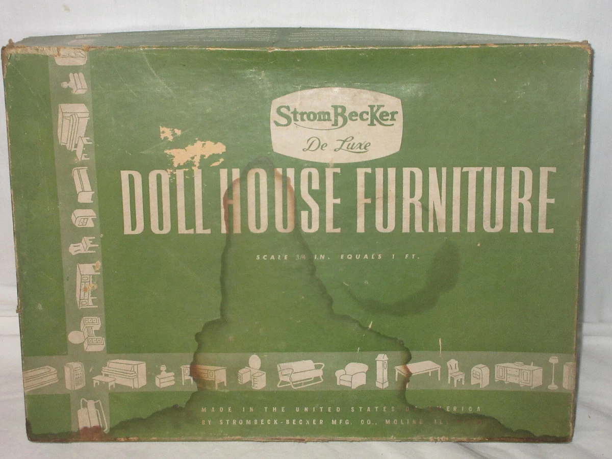 Vtg. StromBecker DOLLHOUSE FURNITURE BOX ONLY A2 eBay