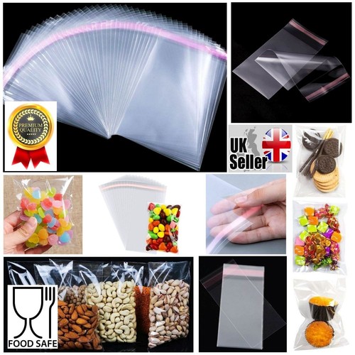 Clear Cello Bags Cellophane Self Seal Large Small For Sweet Card Craft Party OPP - Picture 7 of 24