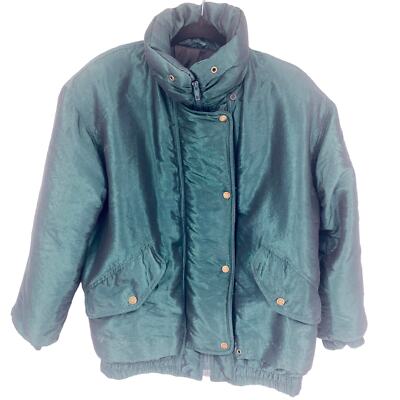 Vintage 1980's INNOVATIONS By Izzi Womens XXL 2XL puffer coat green plus granny