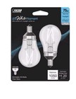 Feit White Filament A15 E12 Candelabra Filament LED Bulb Daylight 75 Watt 2 pk