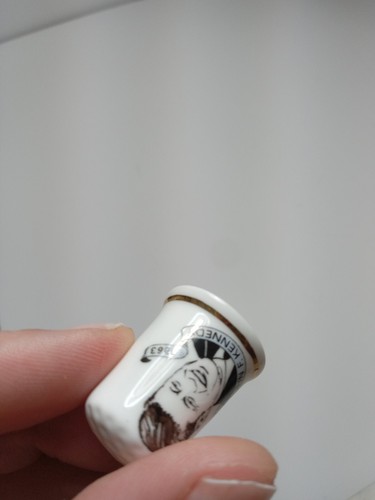 JFK Commemorative Thimble 1917-1963 Portrait President John Fitzgerald Kennedy - Picture 4 of 4