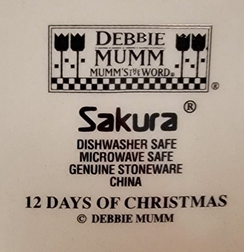 Sakura 12 DAYS OF CHRISTMAS (9 - 12) Boxed Salad plate set of 4, 8 1/4", New NWT - Picture 16 of 16