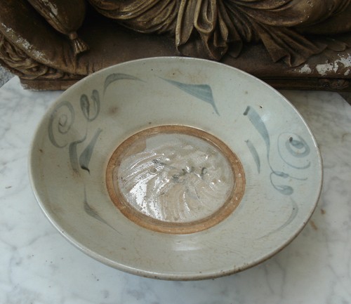 Antike chinesische 18. Jh. 1750 GROSSE Seladon TELLER Ladegerät SCHÜSSEL #3  - Bild 1 von 12