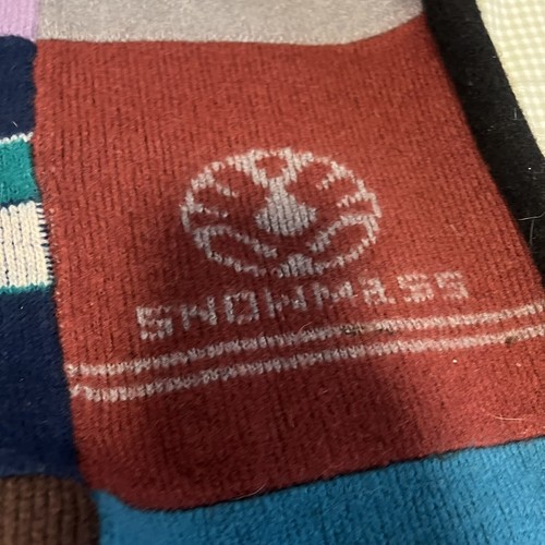 Vintage 80’s Ranzell Mills Colorado Ski Resort Patchwork Wool Blanket 55” x 46” - Bild 16 von 22