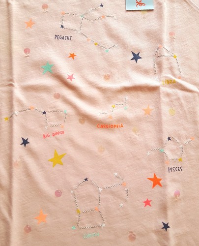 Camisa para niñas Cat & Jack Stars Constellations rosa manga larga, grande más 10/12 - Imagen 2 de 3